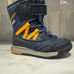 Merrell toddler 7 Blue and Orange Snow Boots